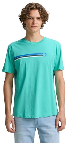 TOM TAILOR Denim Men's T-Shirt, 10950 - Waterfall Green, XL