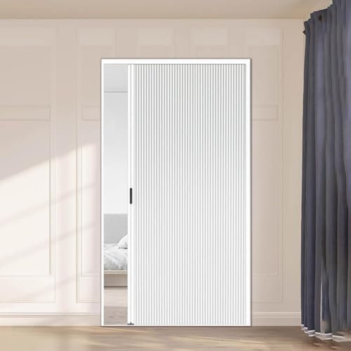 Puertas de acordeón 190 200 210 220 240 Cm De Alto Puerta Plegable Invisible De Nido De Abeja, Sin Perforaciones Puertas De Acordeón Para Armarios Interiores, Puertas Corredizas Plegables(120x200cm/47