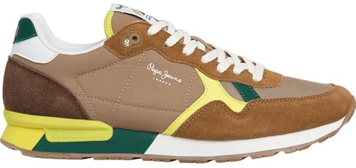 Pepe Jeans Homme Brit Colors M Sneak, Brown, 41 EU