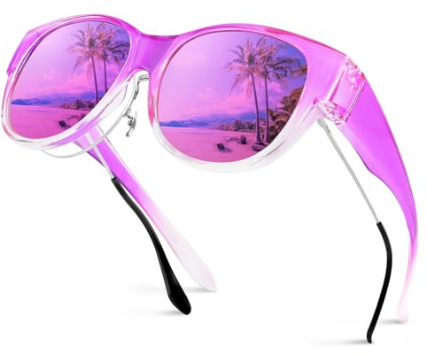 Hifot Surlunettes de Soleil Femme Homme, Sur Lunette de Soleil Polarisée avec Protection UV, Sur Lunette de Soleil Femme, Lunette Soleil Homme Femme, Sur Lunette Polarisante Peche Conduite Voyage