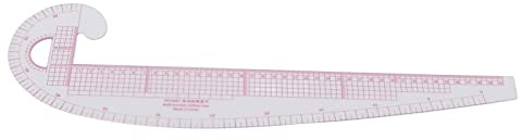 Akozon Fabricación de Patrones de Regla Curva Flexible - 58 Cm 6501 Regla Curva Diseño de Costura Corporal Transparente de Alta Precisión