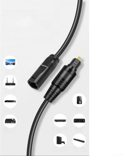 Cavo di prolunga audio ottico digitale maschio a femmina per soundbar TV per PS4 compatibile con dispositivi (3 metri)