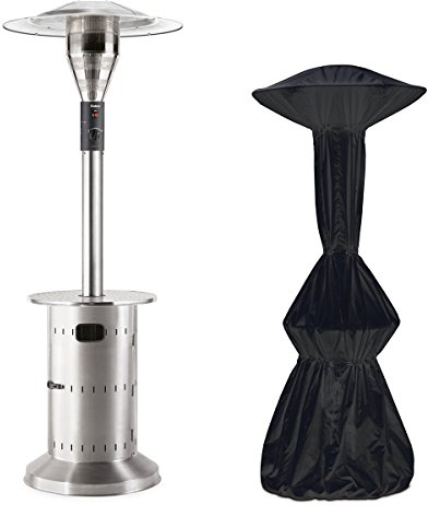 Heizpilz Enders Commercial - Terrassenheizer mit Wetterschutzhülle - Gas-Heizstrahler mit stufenloser Regulierung, Turbo-Brenner, höhenverstellbar, Transporträder, Umkippsicherung - Dt. Marke