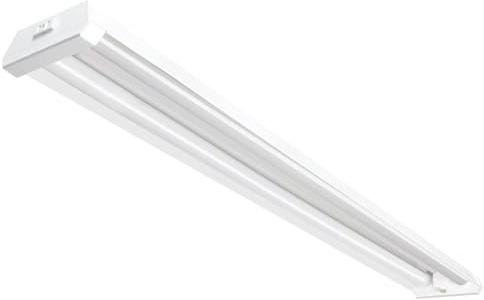 Feit Electric 4ft LED Dual Lamp Shop Light, 4500 Lumens, 4000K Cool White, Flush/Hanging Mount, Ideal for Garages & Workshops, 45W LED Garage & Workshop Lighting, 50,000 Hour Lifespan, SHOP/4X2/840/V1