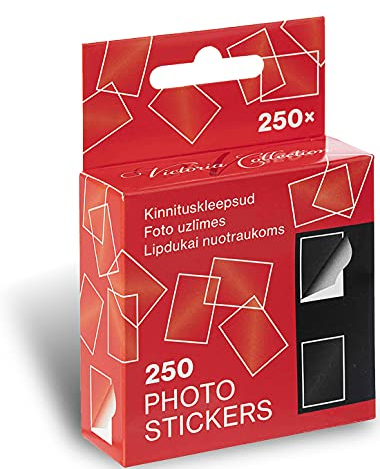 Victoria Collection Selbstklebende Doppelseitige Foto Aufkleber - Säurefrei für Scrapbooking & Kreative Alben | 250 Fototapes mit Einfach zu Bedienendem Foto-Spender