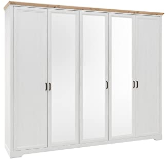 DEINE TANTE EMMA 58-961-U3 Jasmin Anderson Pine/Artisan Eiche Nb. Kleiderschrank Drehtürenschrank Stauraumschrank ca. 264 x 220 x 64 cm