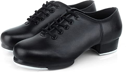 Luckxing Steppschuhe Jazz-Schnürschuhe Für Stepptänze Tap Stepp Schuhe Schnürschuhe Jazz Tap Dance Schuhe Jazz Stepptanzschuhe Erwachsene Für Frauen Damen Mädchen Erwachsene/Unisex Steppschuhe