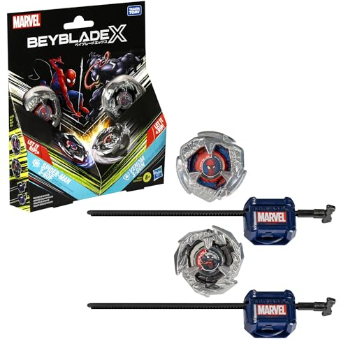 Beyblade X Marvel Collab Spider-Man 3-60F vs. Venom 3-80N Multipack Set