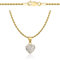 Amar Luxury Damen Gold Herz Kette 585/925, halskette damen - liebeskind kette, damen geschenke, geschenke für freundin, für frauen- goldkette damen 585 echtgold mit 925 silber, Herz mit Zirkonen