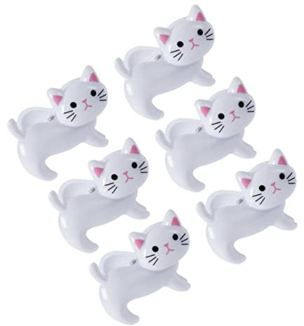 Alipis 6pcs Multifunctional Underwear Clip Cat Shape Clothespin Windproof Household Quilt Clips for Hanging Laundry Sock Fixing