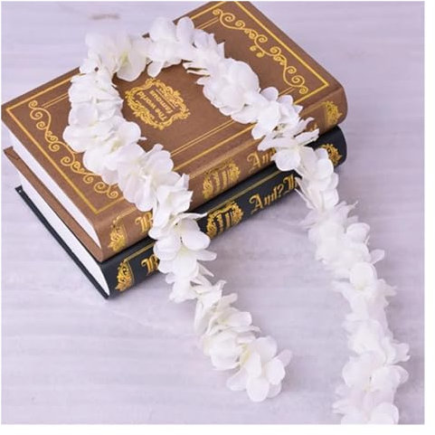 MDSIOKHJ Vite con Fiori Artificiali 100 cm Artificiale Fiori di ciliegio Vite Fiori di Seta Decorazione del soffitto di Nozze Finta Ghirlanda Arco edera Decorazioni for Feste Fai da Te(White)