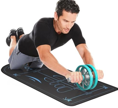 Matro per attrezzatura per esercizi - tappetino addominale resistente all'usura | Tappetini a rulli AB pieghevoli | Pad pavimenti per isolamento del suono | Mappe per le pilates, salto, allenamento