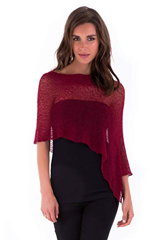 SHU-SHI - Sheer Poncho - Women - Lightweight, Knitted Pullover