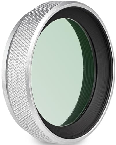 Haoge LUV-X54W Metal Lens Hood with MC UV Protection Multicoated Ultraviolet Lens Filter for Fujifilm X100VI Fuji X100V Camera Silver