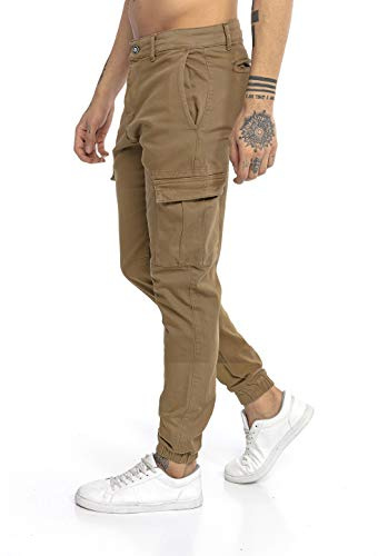 Redbridge Män joggare denim cargobyxor färgade jeans jeans smala ben