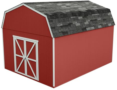 Handy Home Products Hudson 12x16 Do-it-Yourself Wooden Storage Shed with Floor Kit- Does not Include Paint or Roofing Shingles