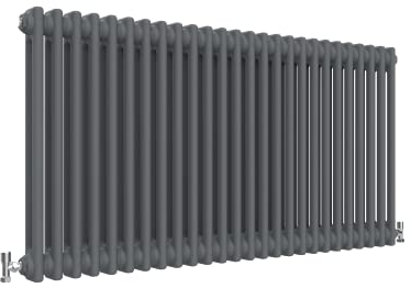 Traditional 2 Column Central Heating Radiator Horizontal Rads Cast Iron Style Anthracite 600x1190mm