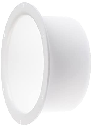 Steinberg14 White 125mm / 5inch Inlet Duct Connector Flange, Plastic Straight Pipe Flange for Ventilation System