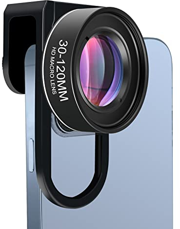 Professional Macro Lens for Phone Camera Photography Extension, COSULAN Attachment 4K UHD Macro Lens 30-120mm with The Premium Universal Clip for Android Smartphone iPhone Pixel Galaxy OnePlus Phones