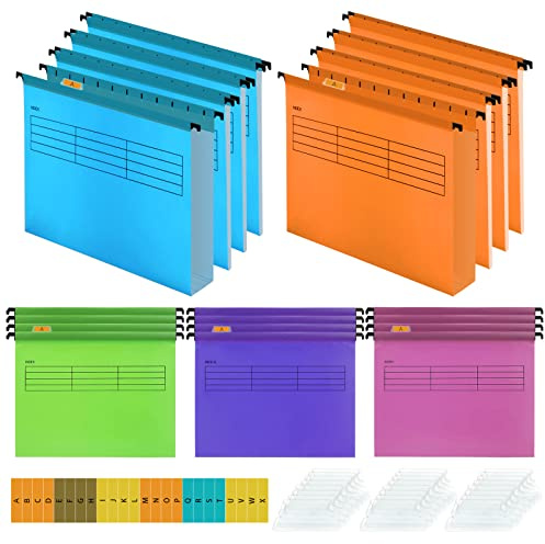A4 Suspension Files for Filing Cabinet Files Hanging Filing Folders,34.8cm*23.5cm Box Filing Storage Folders Interior Folders for Paperwork Office Home School (20)