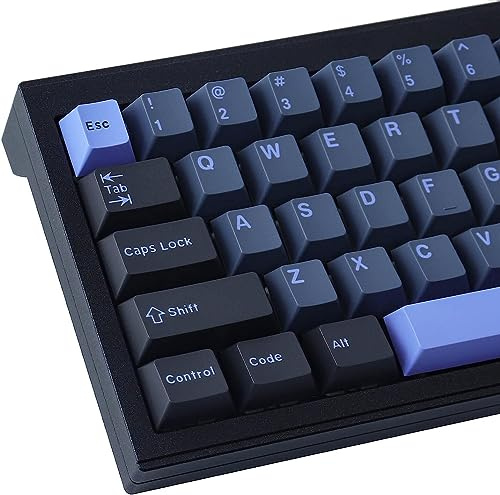 Cherry Gateron MX Switches Mechanical Keyboards with 173 Custom Double-shot Cherry Profile Keycaps, 7u Spacebar for ISO(UK) Layout