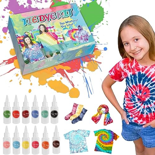 KARLOR Tie Dye Kit – 12 colores textiles Batik juego de colores de tela teñidos resistentes al agua ropa tinte tela para teñir textiles Batik Set para camisas, sudaderas con capucha