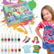 KARLOR Tie Dye Kit - 12 Textilfarbe Batikfarben Set Stofffarben färbemittel wasserfest Kleidung färben Stoff Farbe zum färben von Textilien Batik Set für Hemden Hoodie Shirts Anfänger(Alle-in-1)