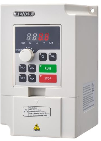 VEVOR Frequenzumrichter VFD 4 PS 3 kW, 14 A, 1/3-Phasen-AC 220V-Eingang zu 3-Phasen-AC 0–220 V Ausgang, Frequenzumwandler 50/60 Hz Eingang, 0–2000 Hz Ausgang VFD zur Drehzahlregelung des Spindelmotors
