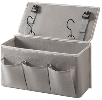 xtemtoamz Bolsillo para Cama, Cesta de Tela para Colgar en la Cama en la Residencia De Estudiantes, Bolsa De Almacenamiento para Artículos de Cama, Bolsa de Almacenamiento para Revistas Y Libros