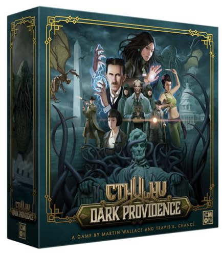 CMON Cthulhu: Dark Providence, Juego de Mesa de Estrategia, Roles Ocultos e Influencia en los Mitos de Cthulhu, A Partir de 13 Años, De 1 a 5 Jugadores, 90-120 Minutos, Español