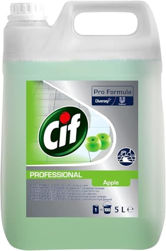 Cif Professional Allzweckreiniger Apfel - Zuverlässige Reinigung für gründliche Sauberkeit, professionelle Ergebnisse mit erfrischendem Apfelduft, 1 x 5L Kanister