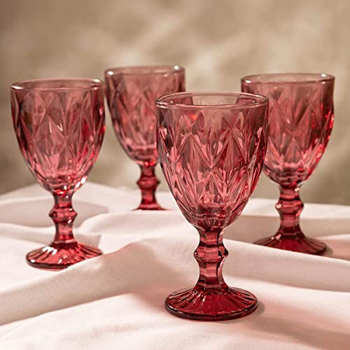 HOMLA Lunna rosa vinglas vattenglas 4 stycken 310 ml 100% glas