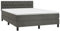 vidaXL Boxspringbett mit Matratze LED Bett Polsterbett Doppelbett Bettgestell Bettrahmen Lattenrost Hotelbett Schlafzimmerbett Dunkelgrau 140x190cm Samt