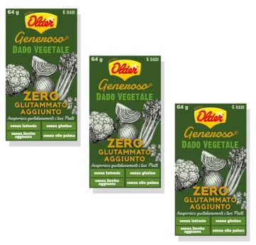 Older® | 18 Dadi per Brodo Gusto Vegetale | Dadi Brodo Vegetale Senza Glutammato | Dado Vegetale | Senza Glutine | Senza Olio di Palma - 192 Gr