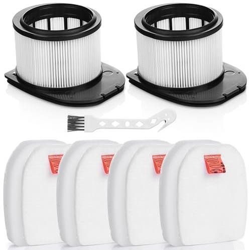 Sansoak Ersatzfilter IZ400 IZ420 für Shark Stratos DuoClean schnurlosen Stabstaubsauger IZ400EU IZ400EUT IZ420EU IZ420EUT, 2 Hepa-Nachmotorfilter und 4 Schaumstoff- und 4 Filzfilter