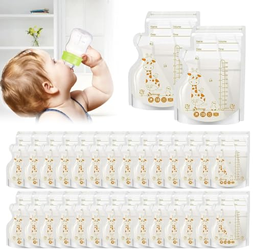 30 Pcs Muttermilch-Aufbewahrungsbeutel,Muttermilchbeutel Einfrieren,Muttermilch Aufbewahrung Bag,Gefrierbeutel für muttermilch,250ml BPA-freie milchbeutel für muttermilch