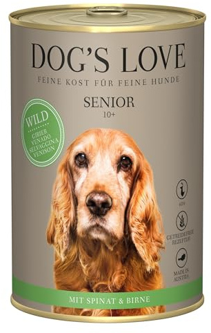 Dog'S Love Senior | Våtmat för hundar över 10 år | 6 x 400 Gr (6 x hjort)