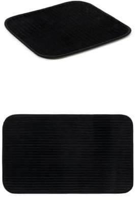 Gözze Badteppich Berlin 2er Set, 50x45 cm + 50x70 cm, Farbe: schwarz