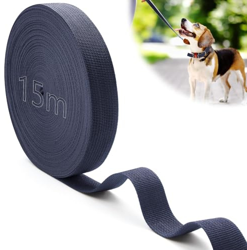 Mbsomnus spännband 25 mm polypropen nylonband 15 m band marinblå | Band, bomull, 25 mm brett band, vattentät, fickremmar för sömnad, ripsband, för gör-det-själv, skärning, sömnad, ryggsäck