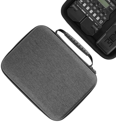 Linkidea Custodia da viaggio rigida compatibile con Zoom G1X FOUR, B1X FOUR, A1X FOUR, processore multieffetto per chitarra e basso (grigio scuro)