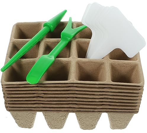 Kisangel Godet De Semis à Compartiments Conteneur De Germination pour Pépinière Pot De Jardinage Intérieur Godet De Pépinière pour Culture pour Plantation
