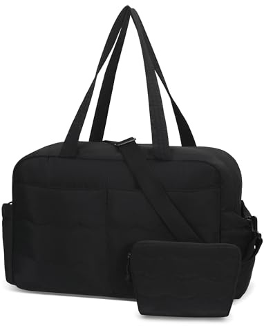Hynes Eagle Sac de voyage pour femme - Imperméable - Tampon - Bagage à main - Sac de weekend matelassé - Bagage à main pour ordinateur portable - Sac de clinique - Pour la gym, le fitness, le travail