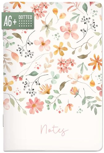 Häfft paper&you® Notizheft A6+ dotted klein & kompakt Wild Blossoms