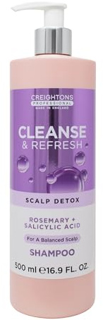 Creightons Professional Cleanse & Refresh Shampoo 500ml | Clarifying Salicylic Acid & Rosemary for Scalp Detox | Deep Cleansing for Removing Impurities & Buildup