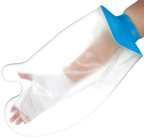 Ymapinc Plaster Cast Waterproof Cover Arm Palm, 1 Pcs Hand Cover for Shower After Surgery, Reusable Waterproof Arm Covers for Shower Soft Comfortable Cast Protector for Wrist, Finger