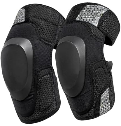 Chewtoyo Andningsbart nätfoder, justerbar rem, dubbelt skydd mountainbike knäskydd, 2 st L/XL knäskydd, Kevlar-skydd för vandringsridning nedförsåkning enduro