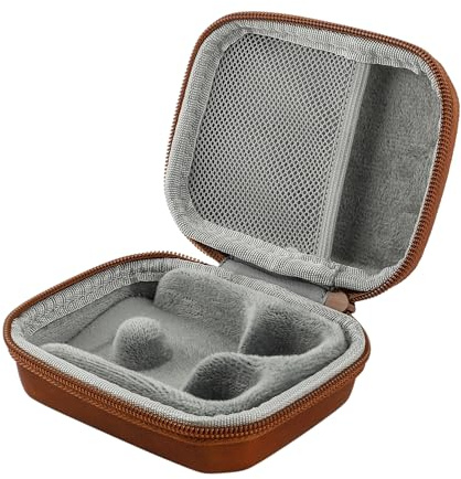 Linsoul ZiiGaat PELLEPOD Estuche de Cuero para Auriculares,Caja Impermeable para IEM,Bolsa de Transporte Rígida,Funda Protectora,Compatible con ZS10 Pro,Zero: 2,EM6L,SuperMix 4,Orchestra Lite (Marrón)