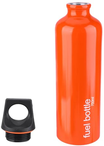 VGEBY1 Brennstoffflasche, 750 ML Aluminium Gas Alkohol Öl Kraftstoff Vorratsbehälter Benzinkanister für Outdoor Camping Wandern Bottle Essgruppe Für Draußen Bottle Essgruppe Für Draußen