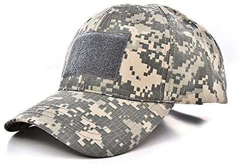 ESTEVANJ MUR Casquette de Baseball Classique Sport décontracté Chapeau de Soleil armée Fan Tactique Velcro Chapeau Camouflage (FR/ES, Alpha/Lettres, Taille Unique, 3)