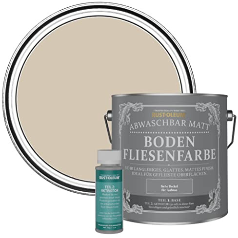 Rust-Oleum Beige Washable Matt Floor Tile Paint - Butterscotch 2.5L
